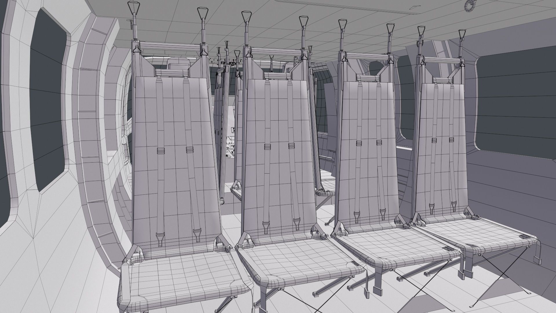UH-60 Black Hawk Dark Static Low-poly 3D model_29