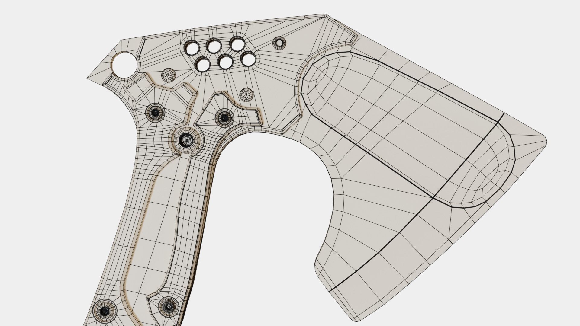 Axe Tactical War Military Weapon Army Cut 3D model_9