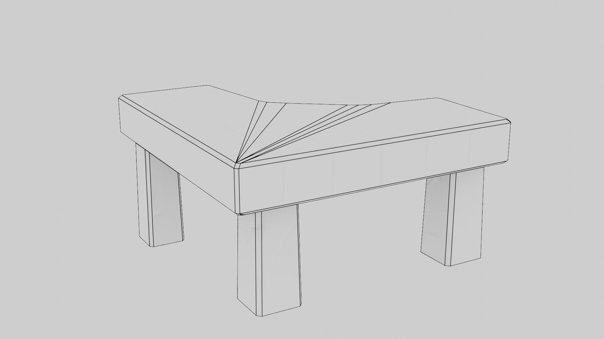 Writing table  Table and Chair Interior Decore 3D Model Collection_38