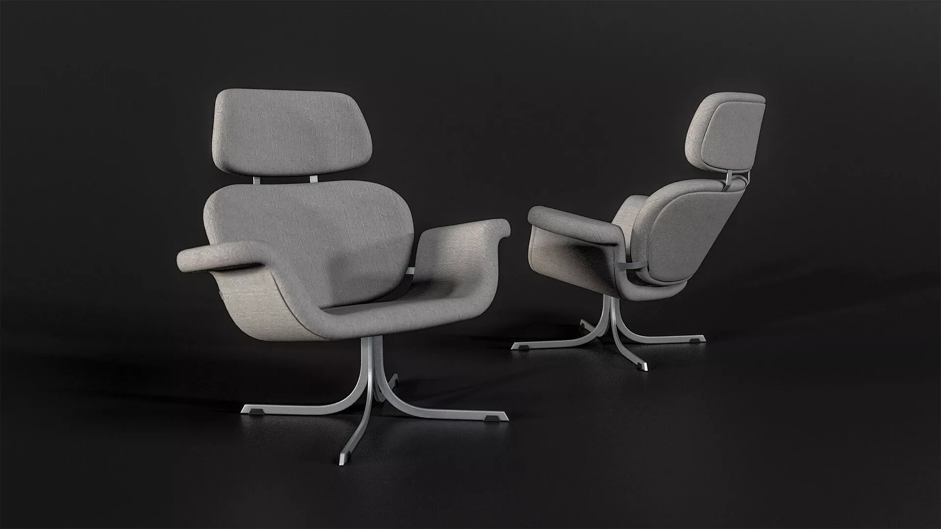 Pierre Paulin Tulip Lounge Chair 3D model