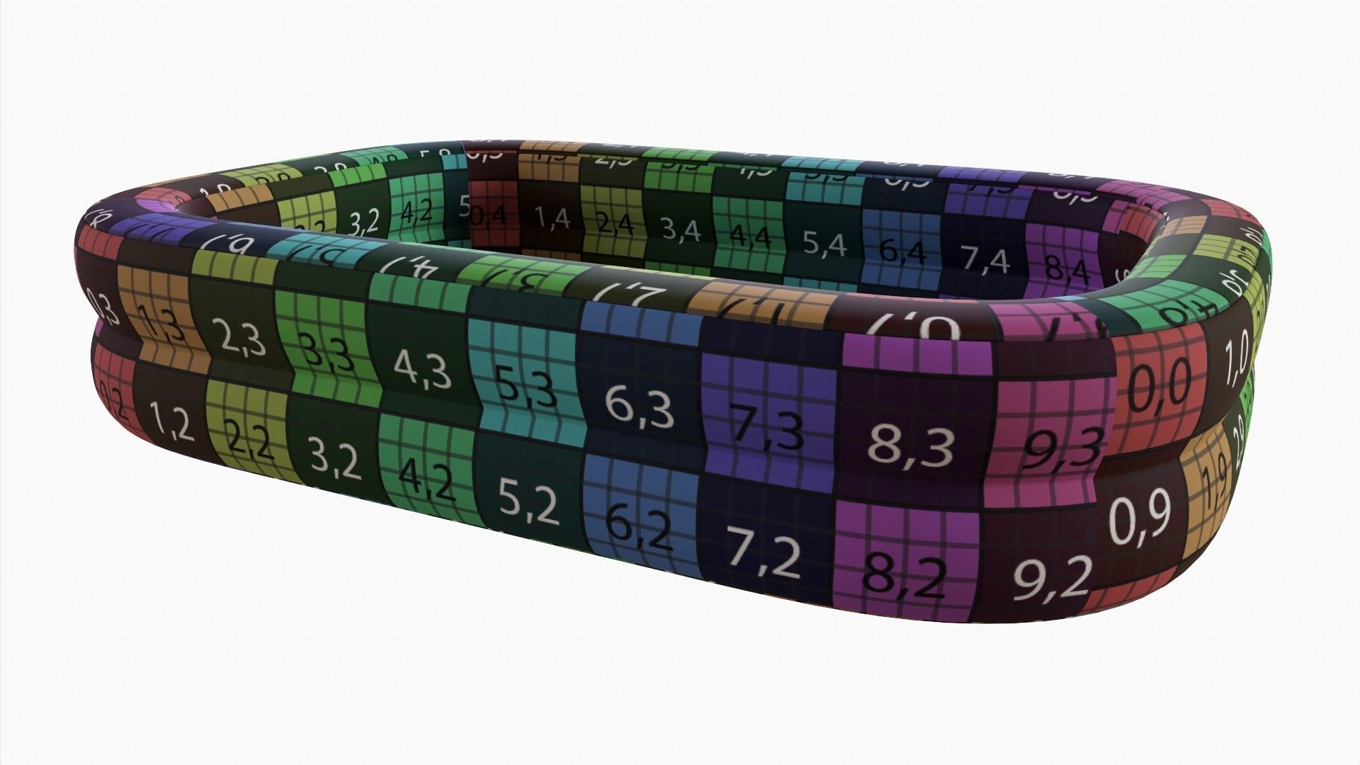 Family inflatable water pool 02 3D model_12