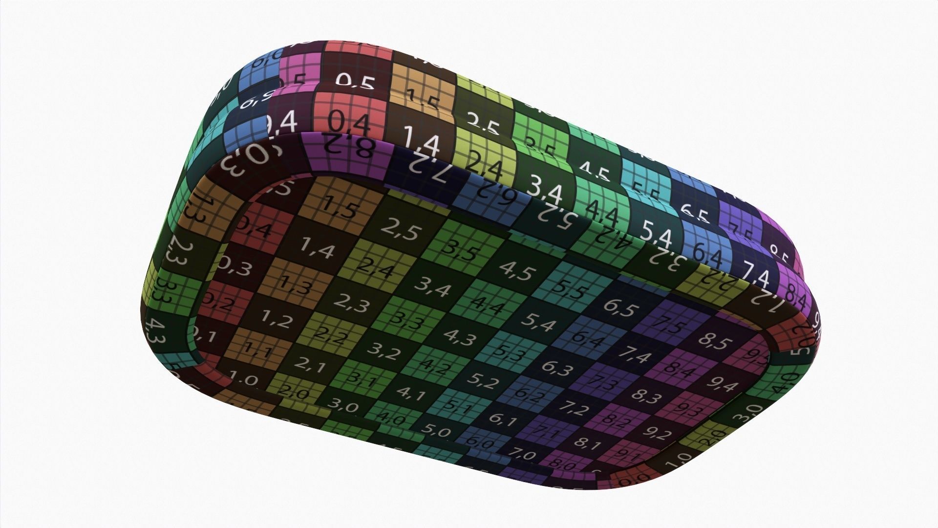 Family inflatable water pool 02 3D model_13