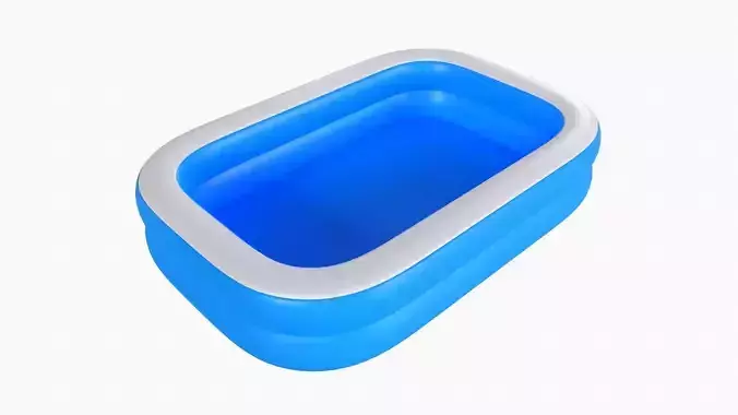 Family inflatable water pool 02 3D model