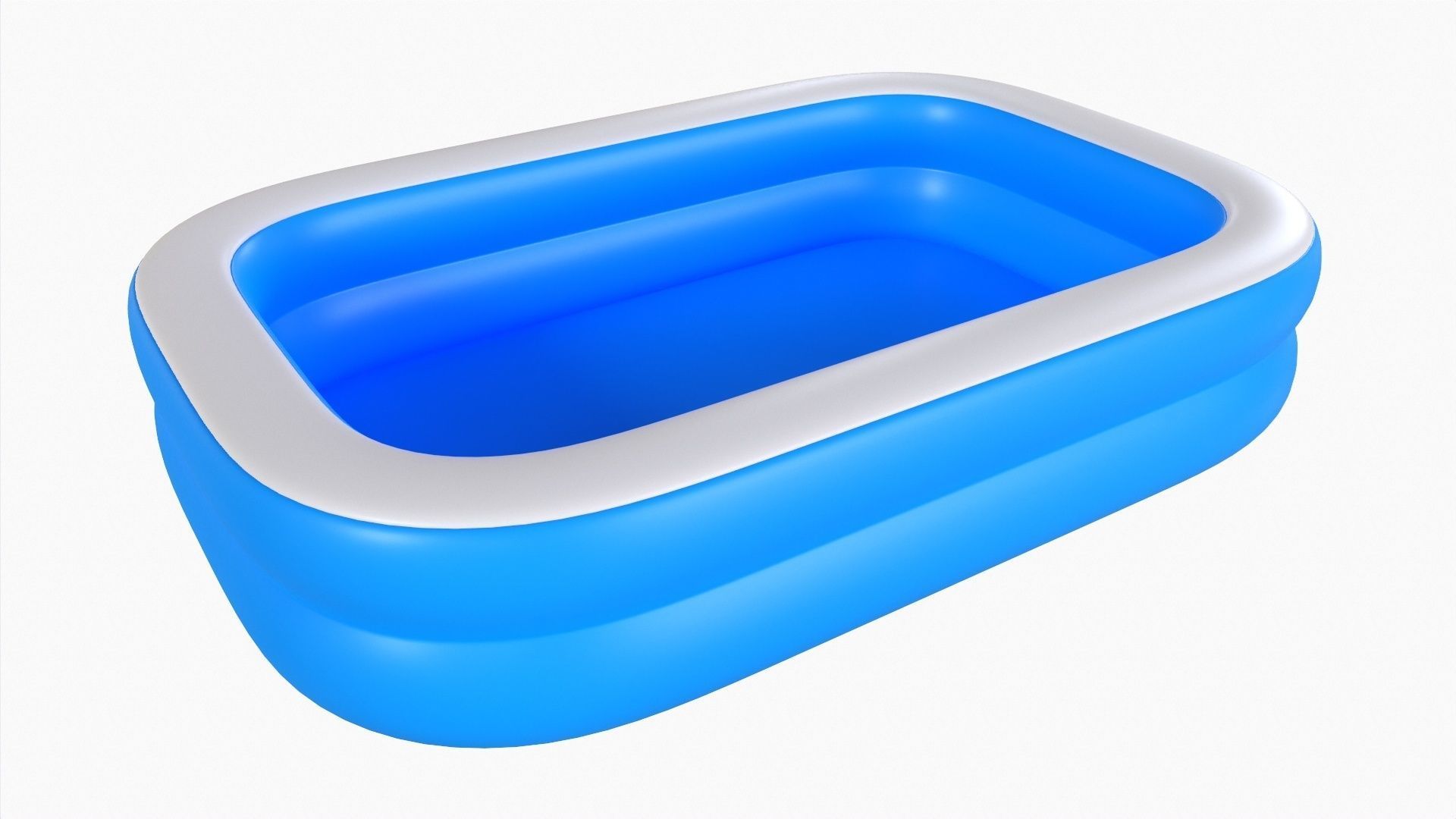 Family inflatable water pool 02 3D model_1