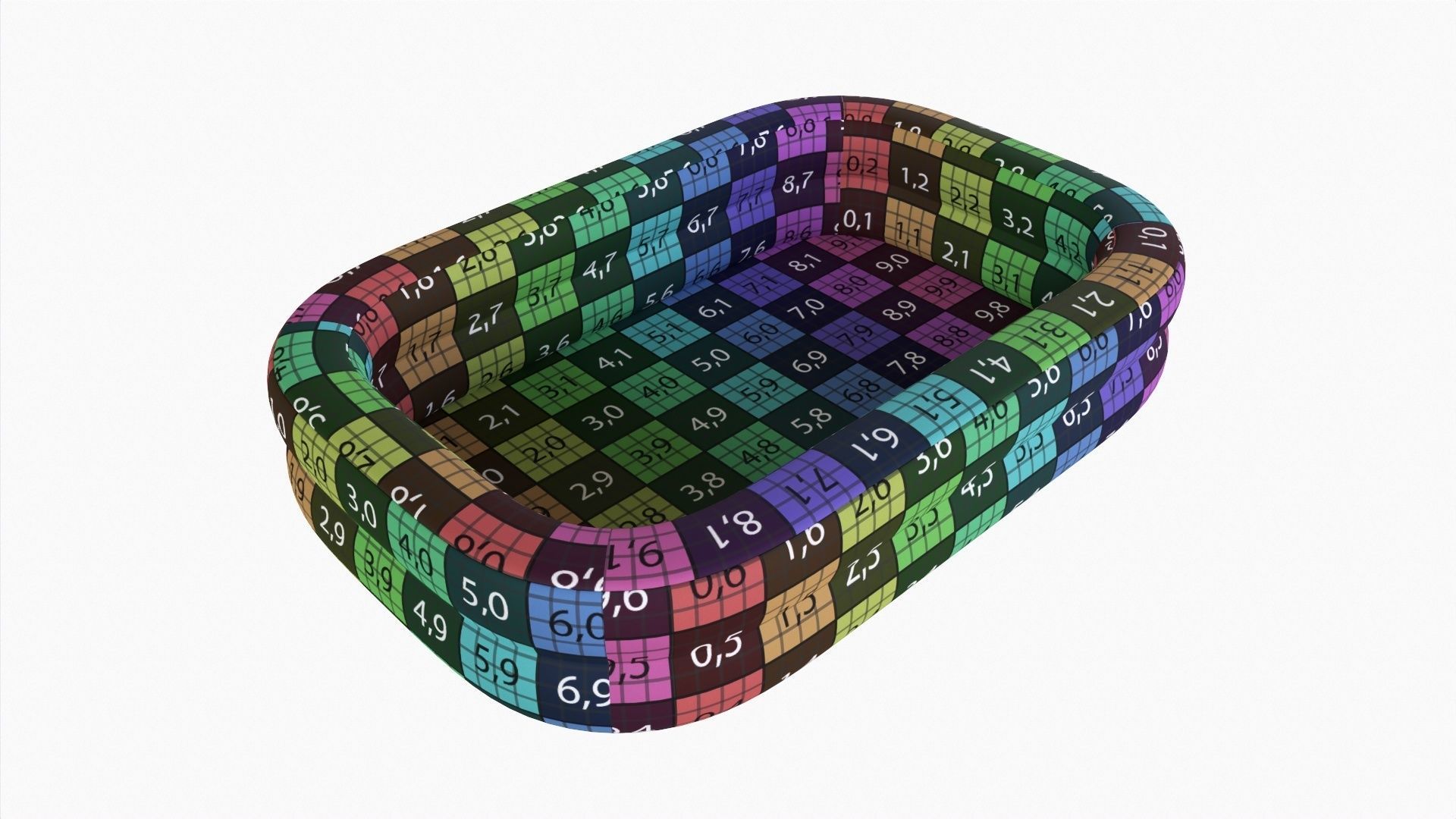 Family inflatable water pool 02 3D model_10