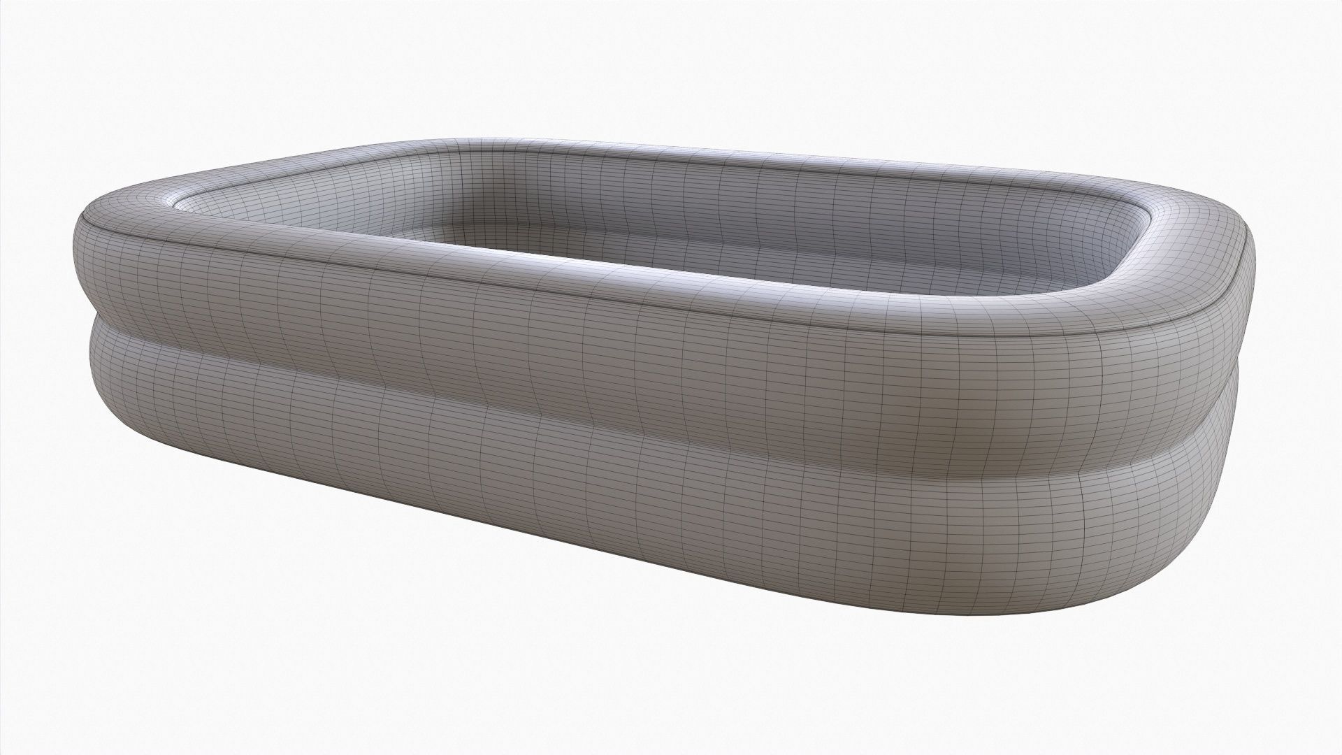 Family inflatable water pool 02 3D model_7