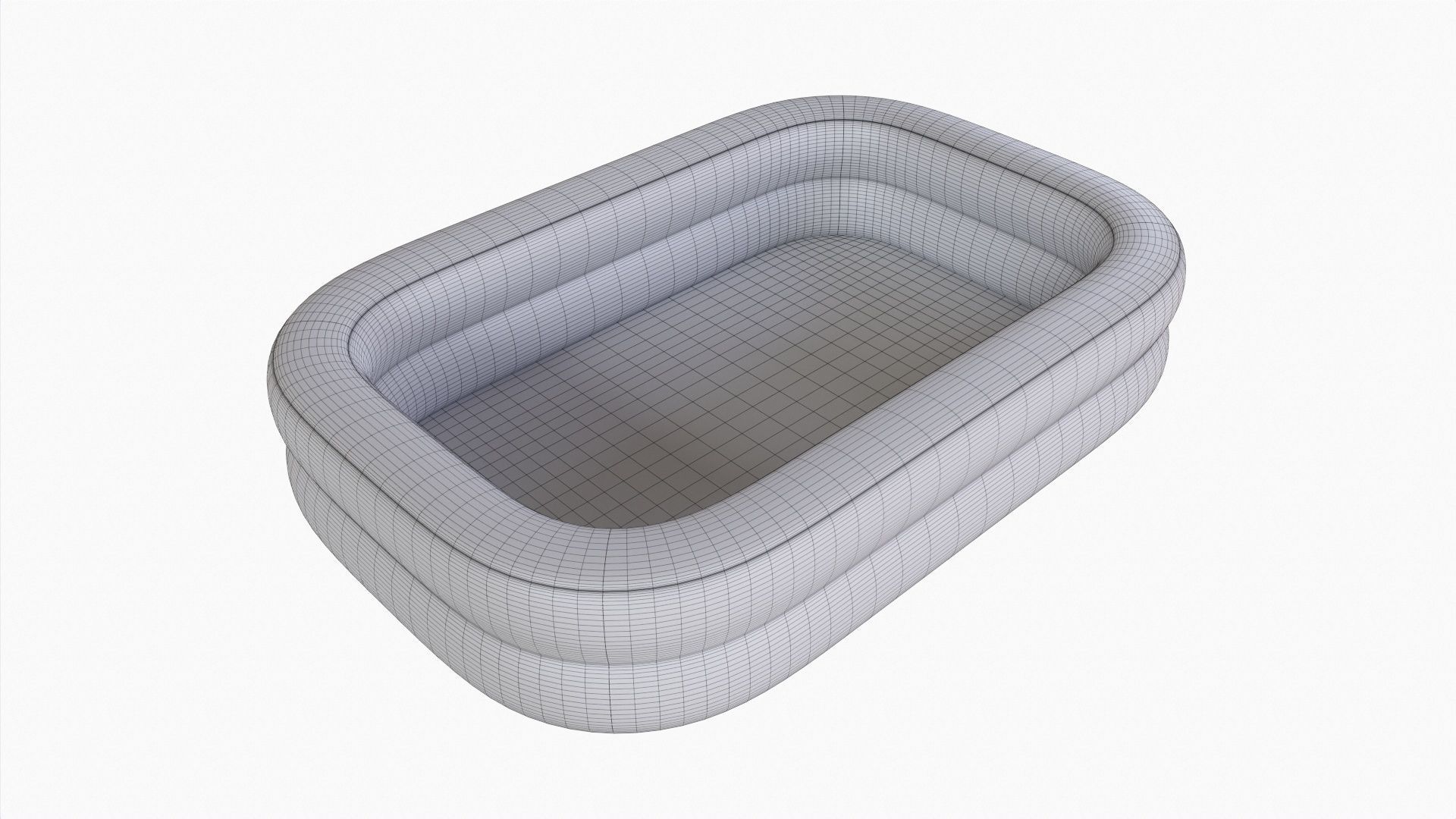Family inflatable water pool 02 3D model_5