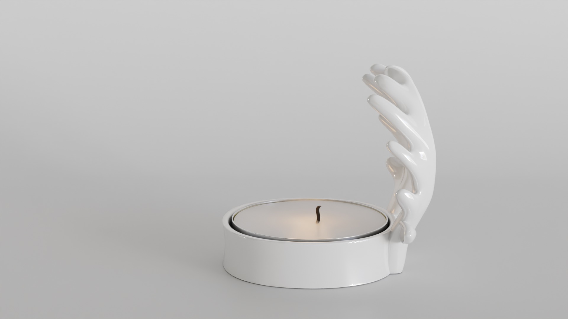 Elegant Antler Candle Holder 3D print model_2