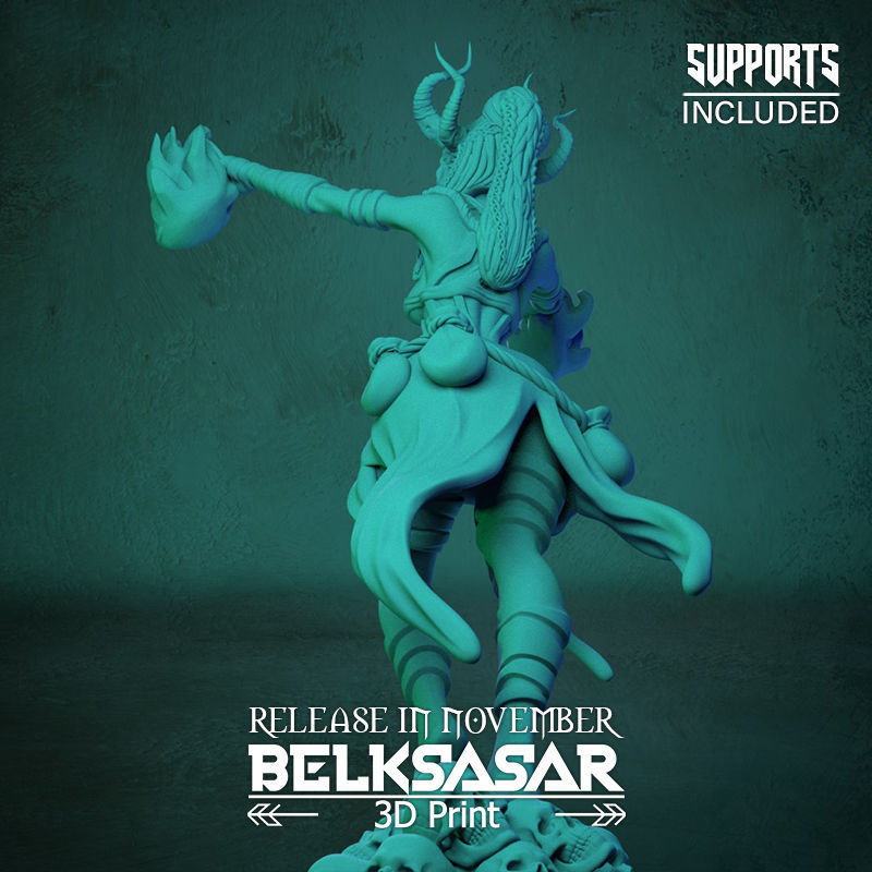 Dark Shaman Normal and Nude 3D print model_40