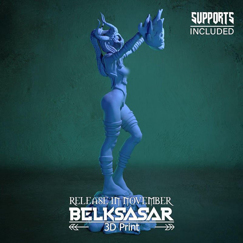 Dark Shaman Normal and Nude 3D print model_13