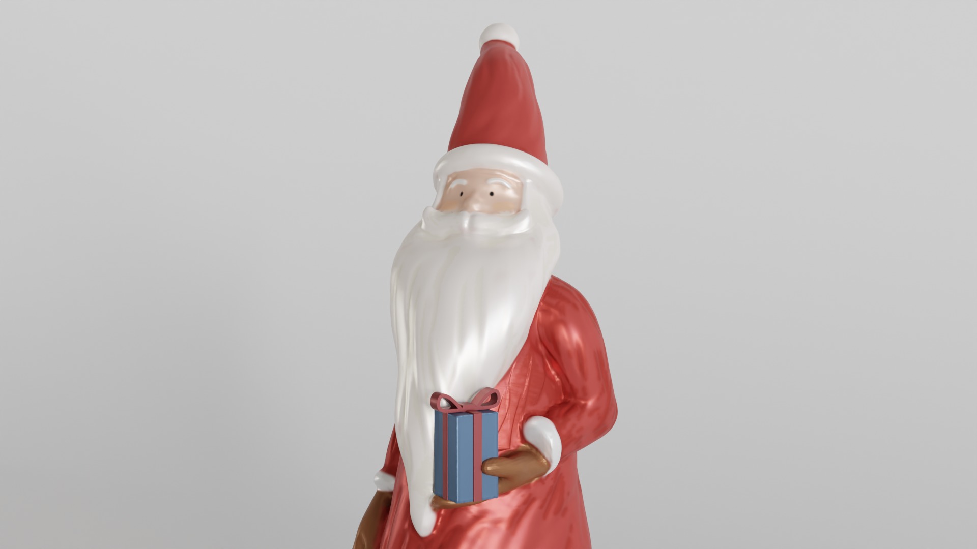 Holiday Home Decor Christmas Santa Holding Gift 3D print model_8