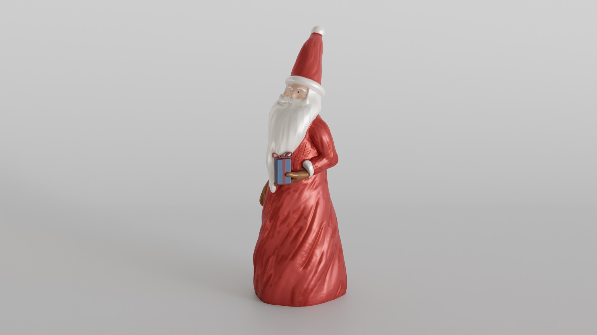 Holiday Home Decor Christmas Santa Holding Gift 3D print model_7