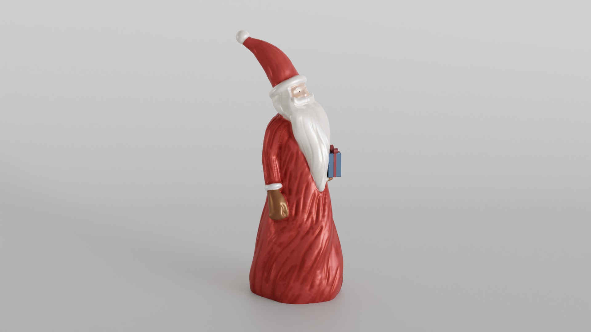 Holiday Home Decor Christmas Santa Holding Gift 3D print model_1