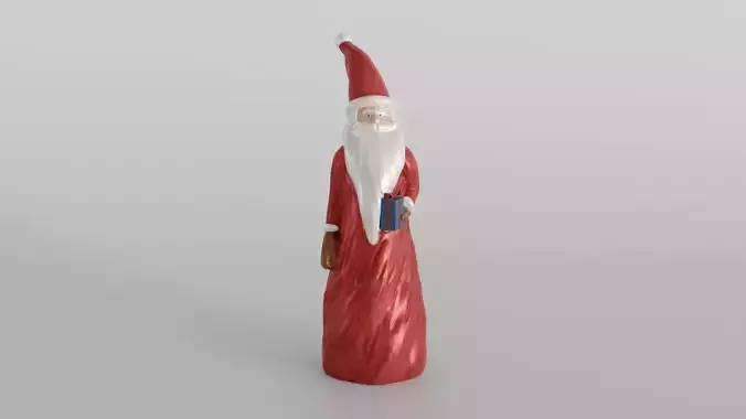 Holiday Home Decor Christmas Santa Holding Gift 3D print model
