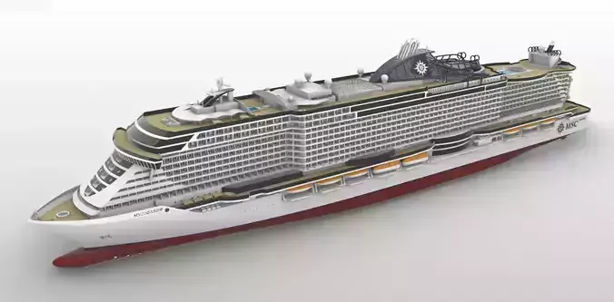 MSC Seaside cruise ship printable scale model 3D print model
