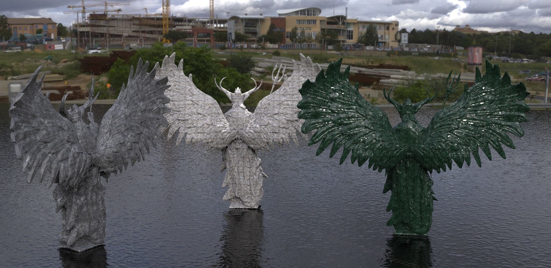 Angel of the Ocean front 3D model_3