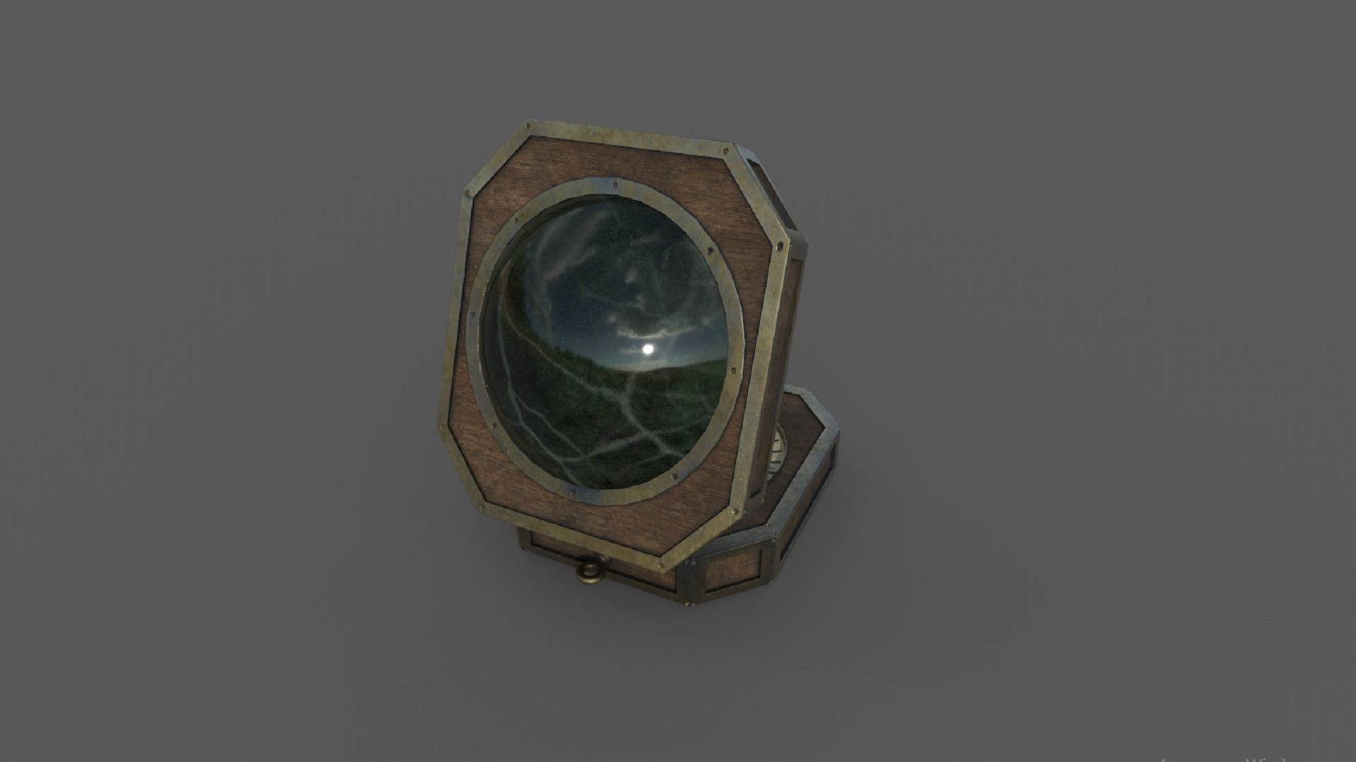 Vintage compass PBR low-poly 3D model Low-poly 3D model_3