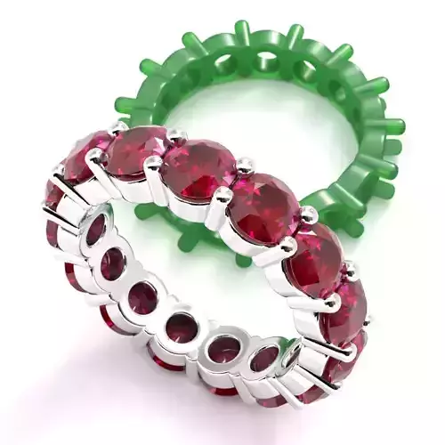 Round Diamond Eternity Wedding Band 2 7US