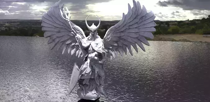 Waterfront Angel with Shield 