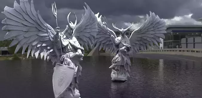 Waterfront Angel with different helmets 2 designs