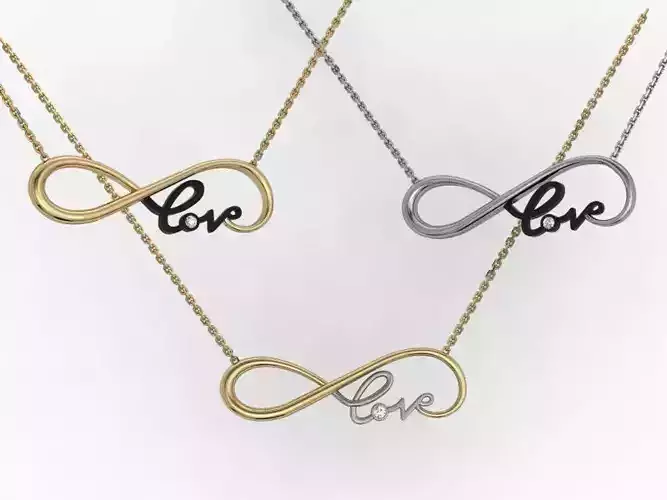 Pendant infinity love  ready for 3d print Free 3D print model
