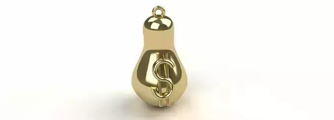 Money Bag Pendant Mens Jewelry Cash Dollars Necklace