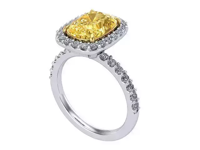 Yellow Diamond Stone Solitaire 2