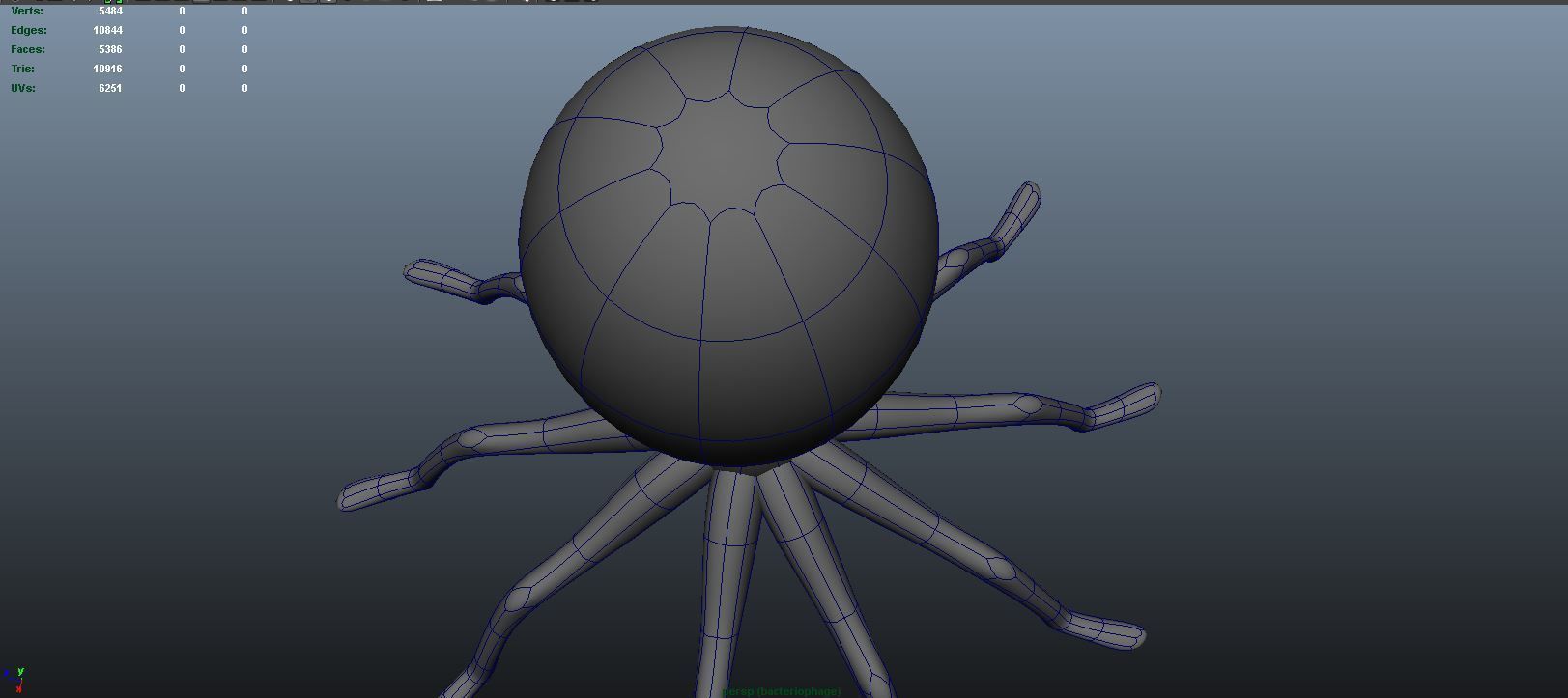 Bacteriophage glow in plant 3D model_9