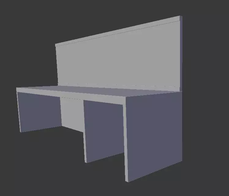 Work Table Free low-poly 3D model_0