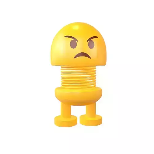 Car Spring Expression Decoration Toys Angry Face v1 001