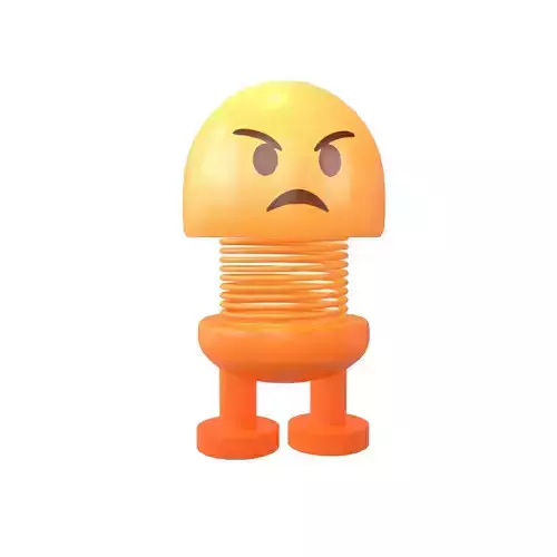 Car Spring Expression Decoration Toys Angry Face v1 003