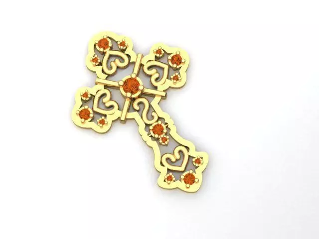 CRUCIFIX WITH HEART 3D print model
