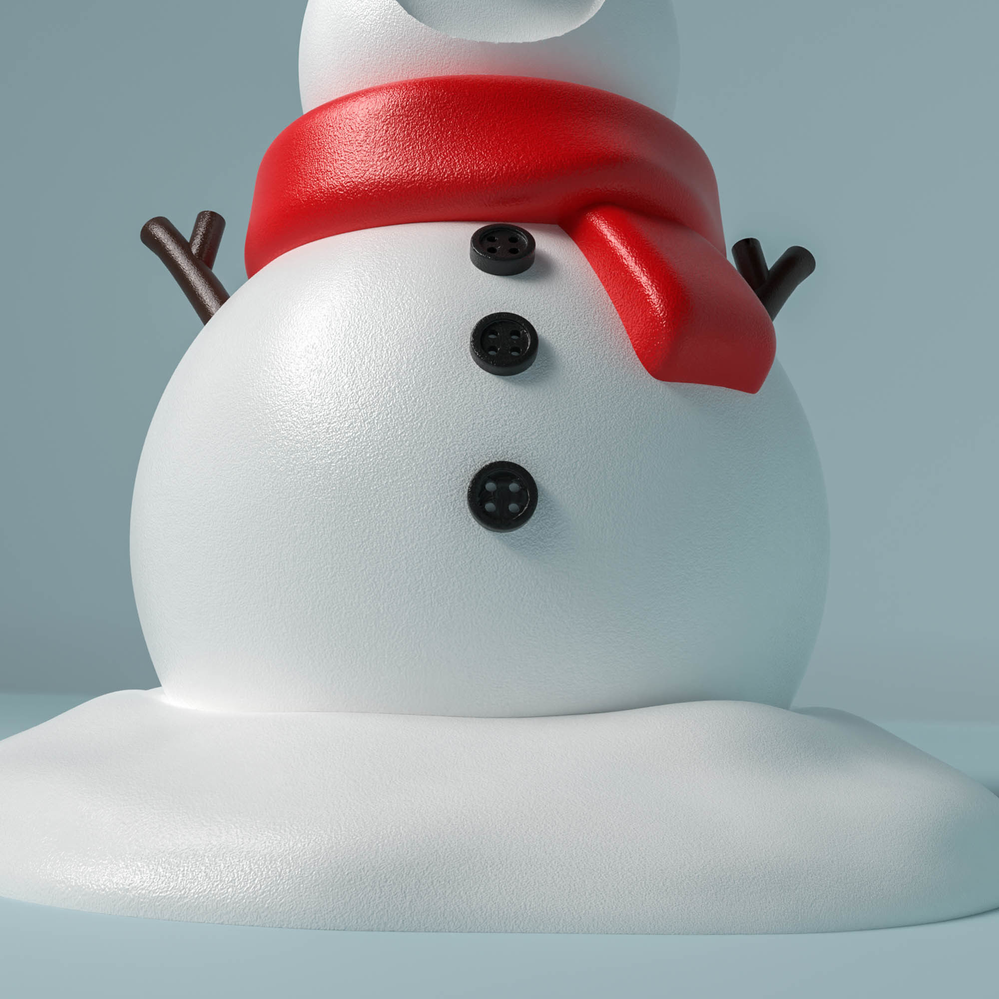 christmas snowman 3D printable No support 3D print model_2