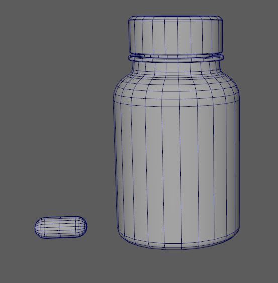 Radiation Pills Low-poly 3D model_6