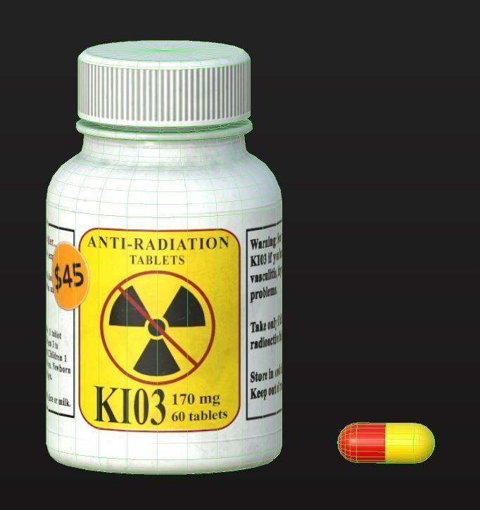 Radiation Pills Low-poly 3D model_7