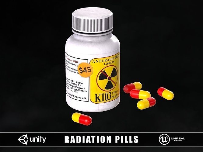 Radiation Pills Low-poly 3D model