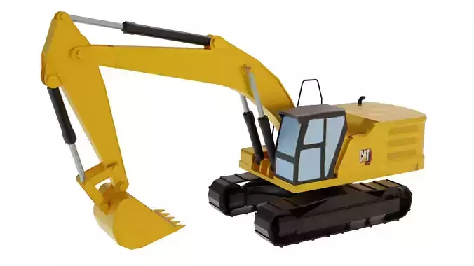 Excavator CAT 320 Lowpoly