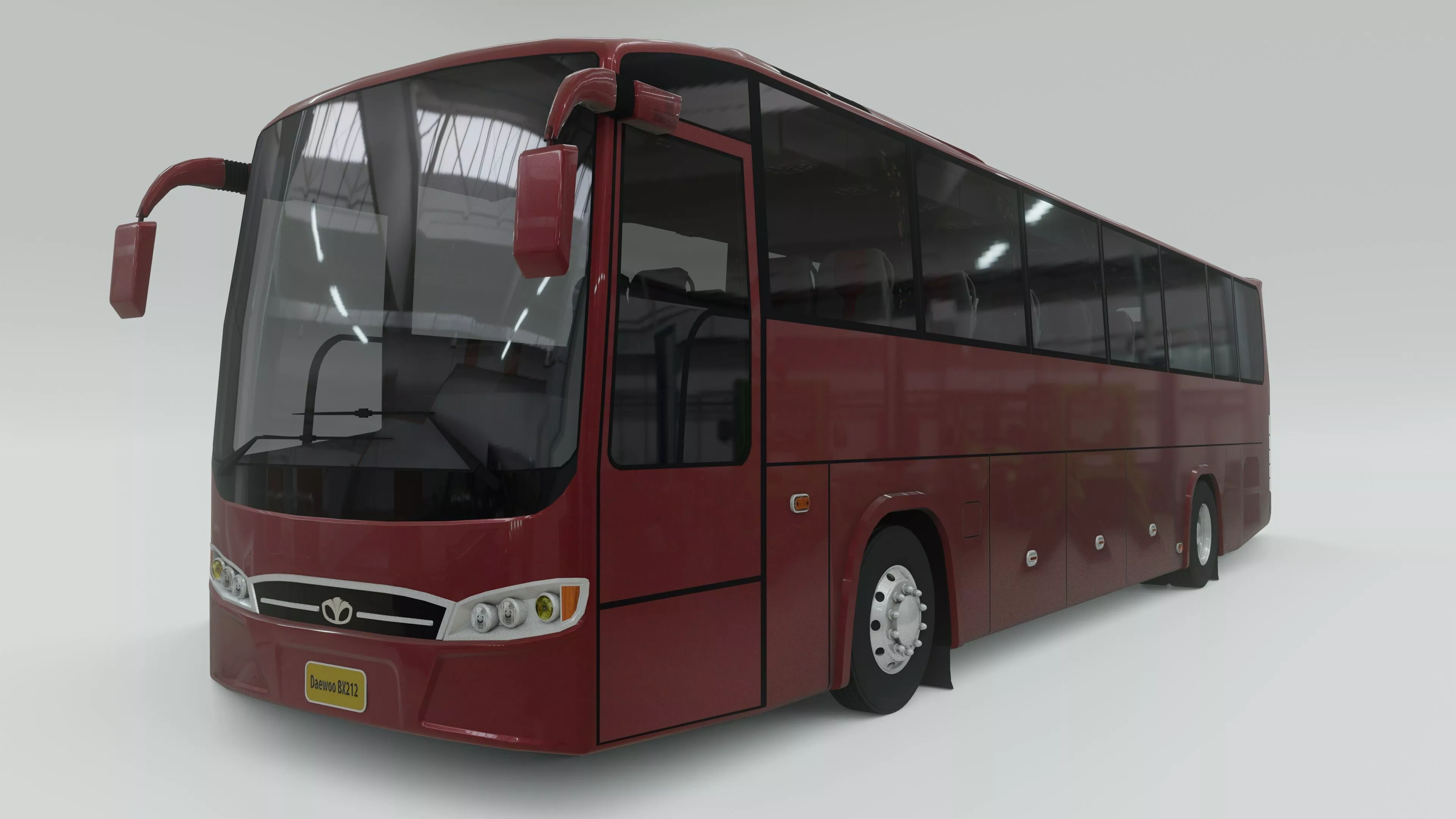 Bus Daewoo BX212 Low-poly 3D model