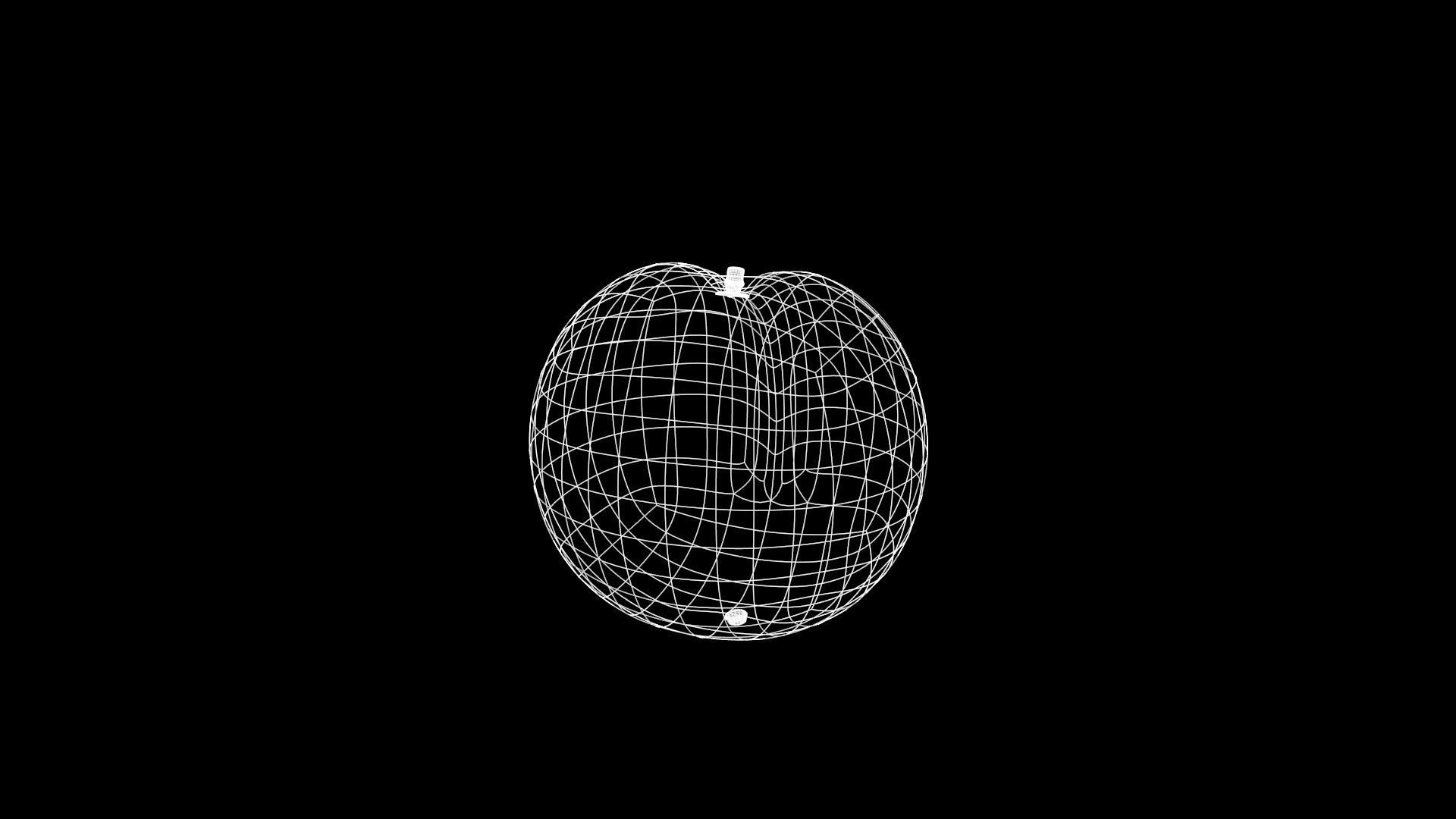 Apricot Low-poly 3D model_6