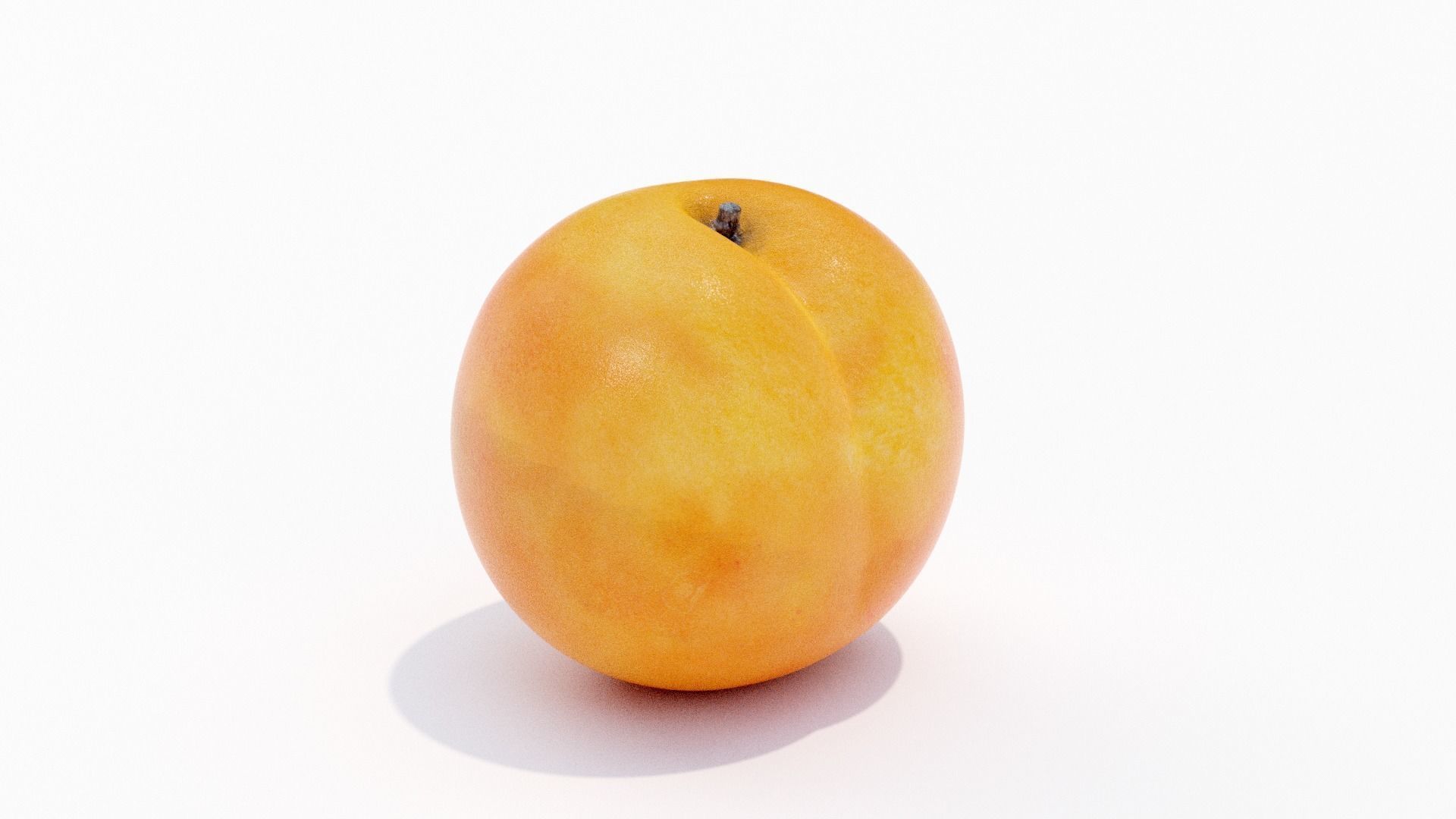 Apricot Low-poly 3D model_1