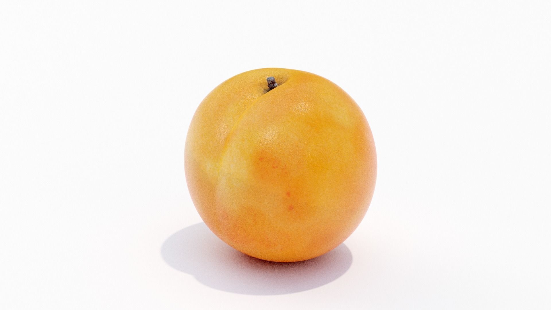 Apricot Low-poly 3D model_2