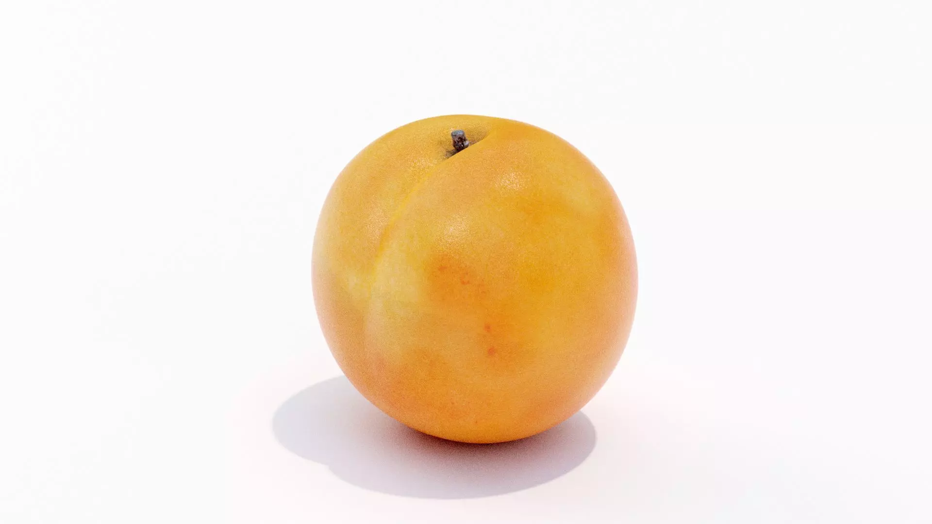 Apricot Low-poly 3D model_0