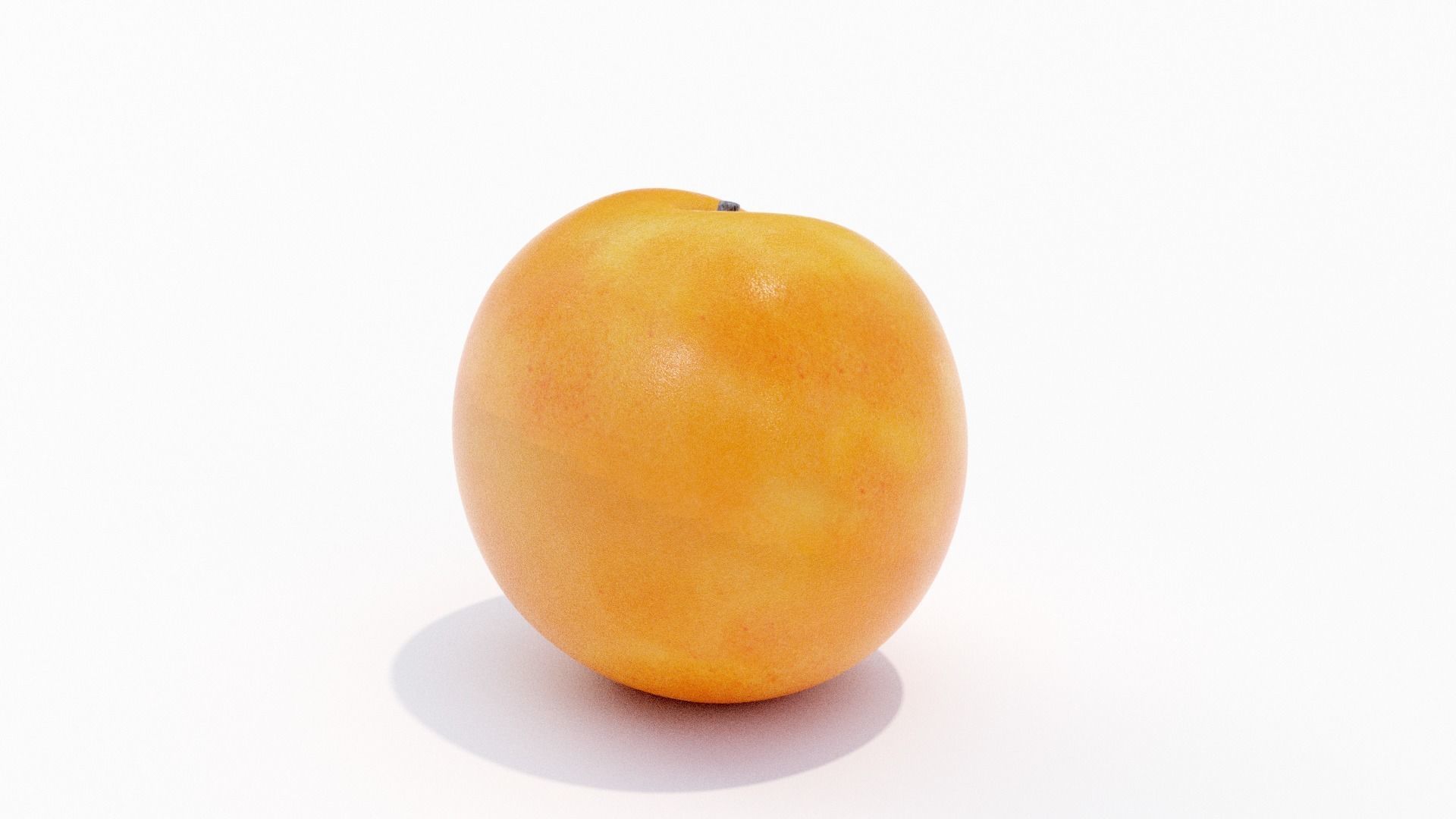 Apricot Low-poly 3D model_3