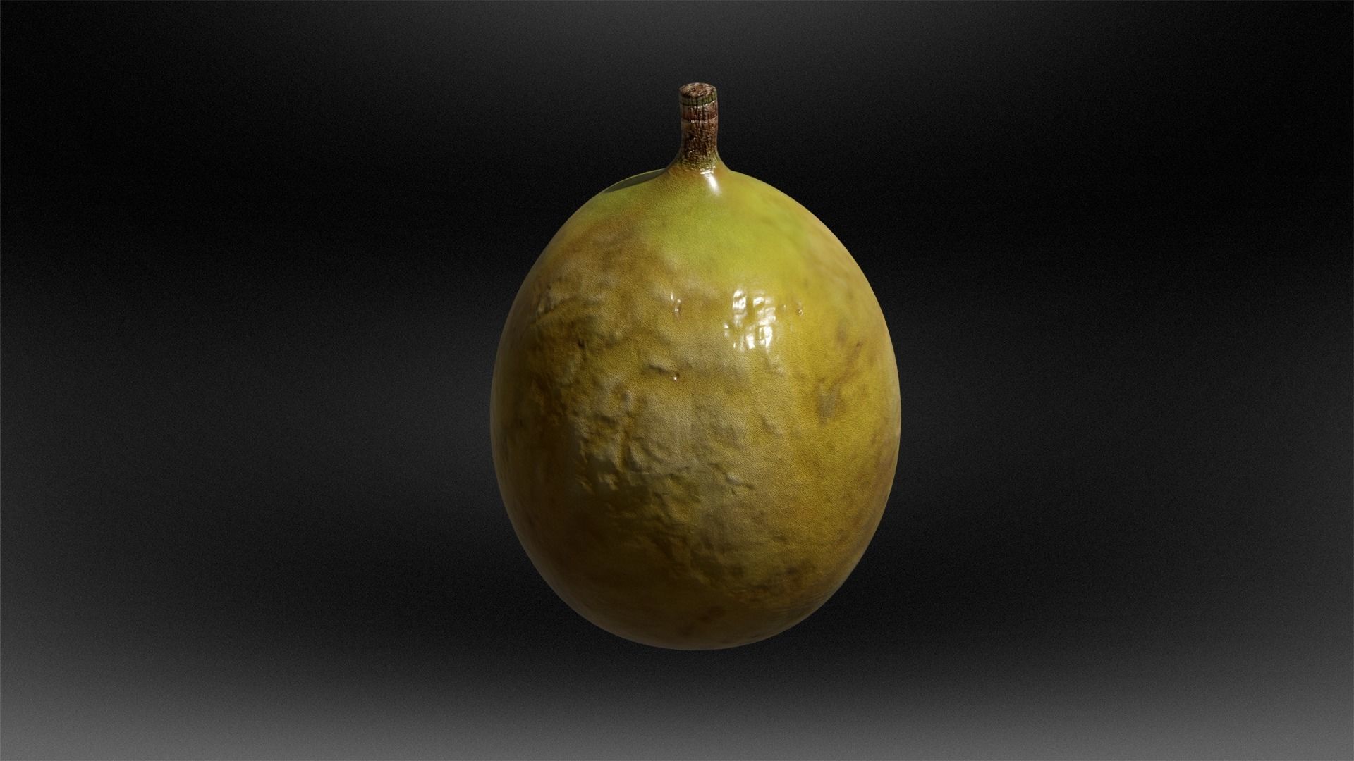 Passion fruit Low-poly 3D model_1