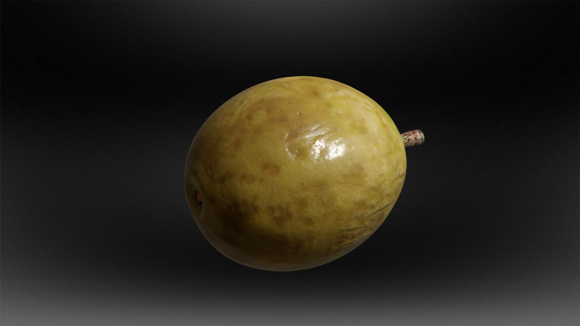 Passion fruit Low-poly 3D model_3