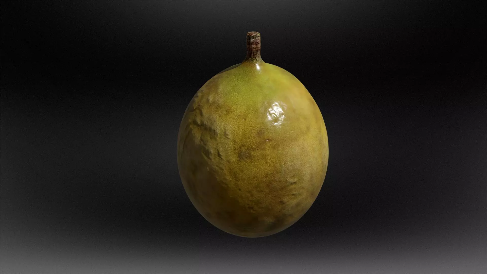 Passion fruit Low-poly 3D model_0