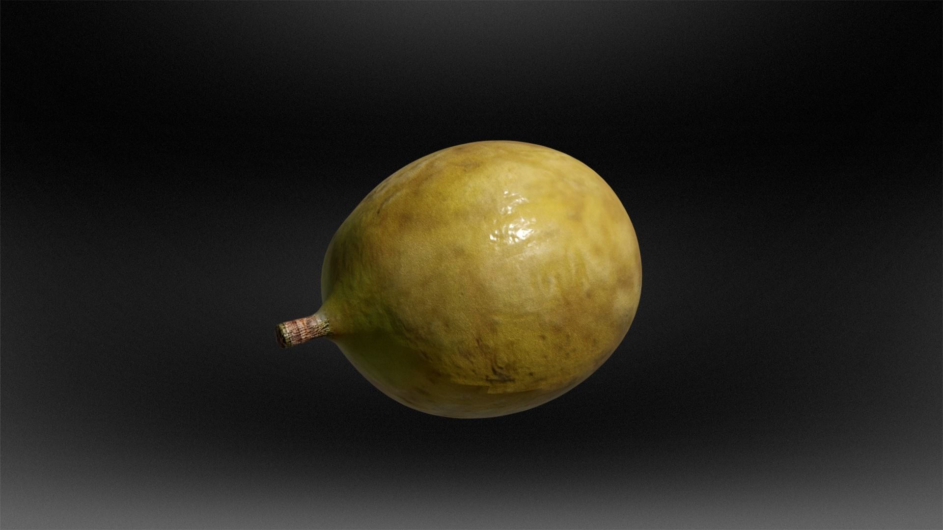 Passion fruit Low-poly 3D model_2