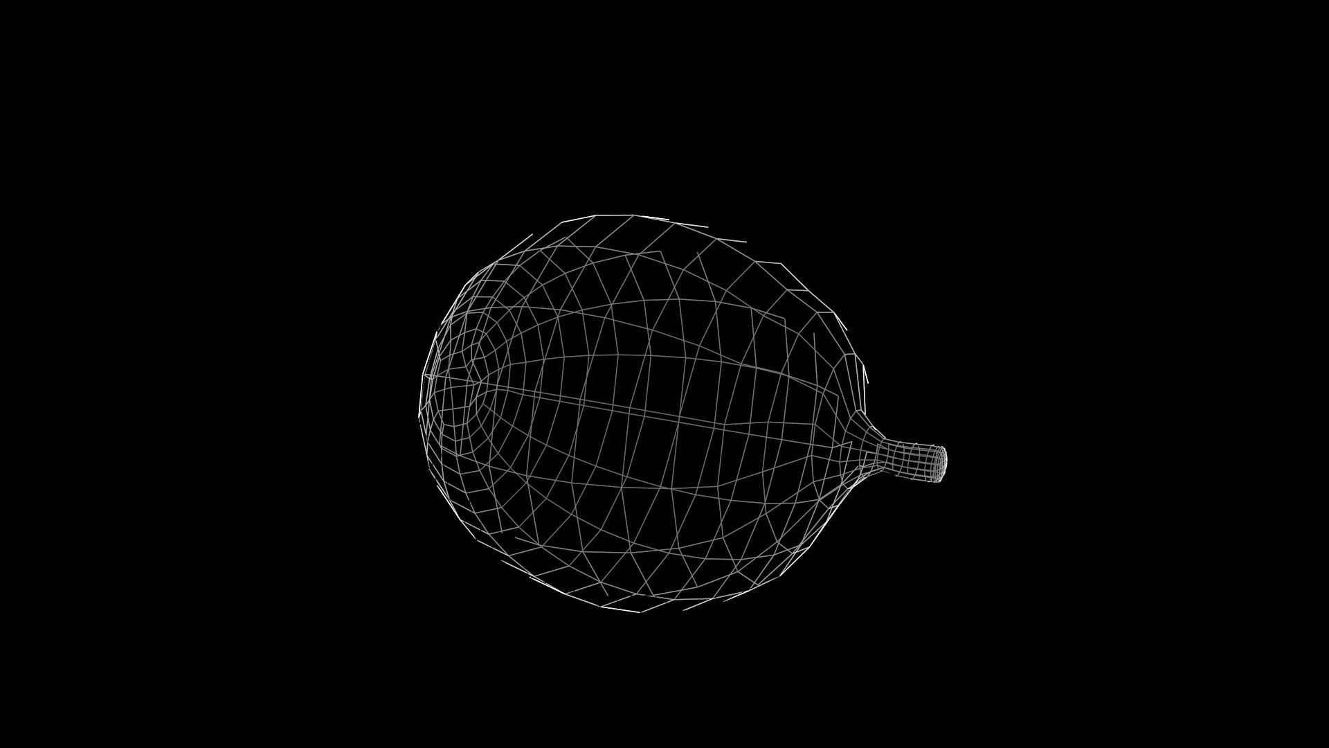 Passion fruit Low-poly 3D model_7