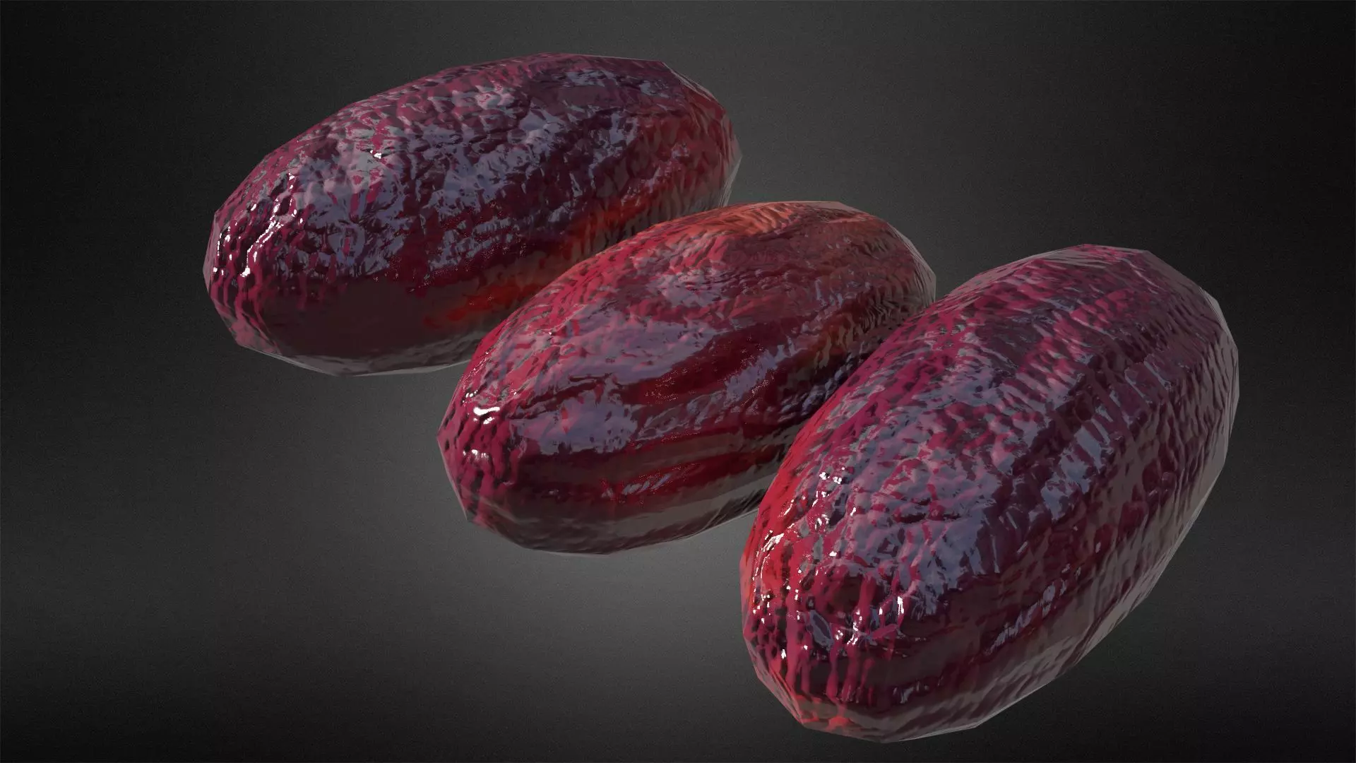 Date - Fruit Low-poly 3D model_0