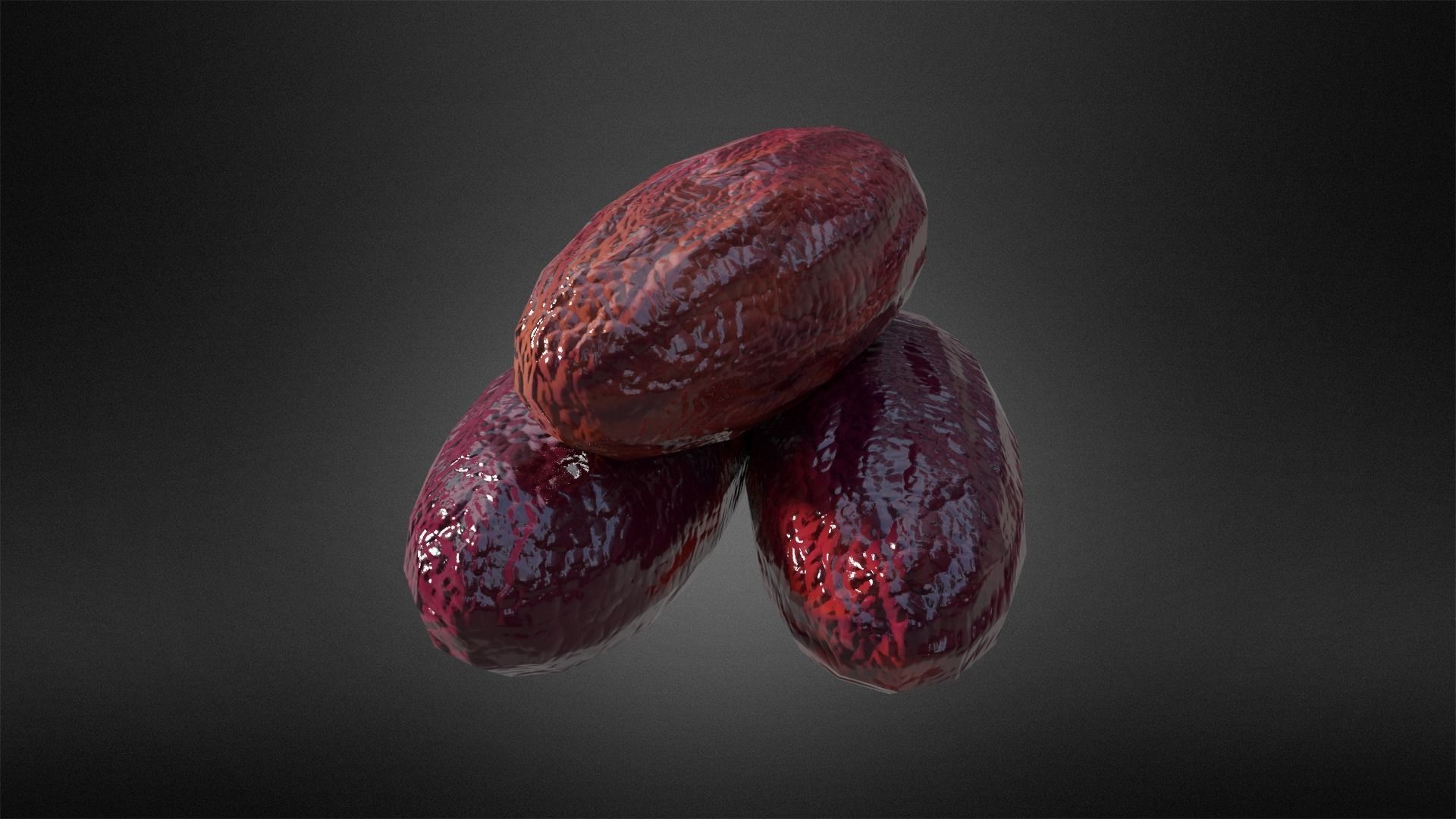 Date - Fruit Low-poly 3D model_2